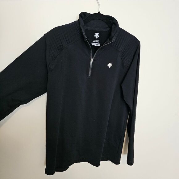 Descente Black 1/4 Zip Pullover Mens XL - Picture 4 of 5